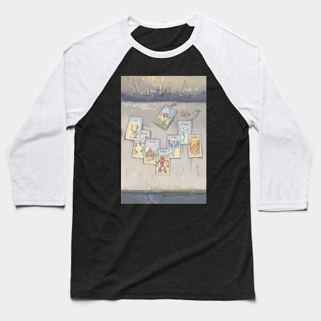 Cartomancy Deck Baseball T-Shirt by Grindwheel Games Store